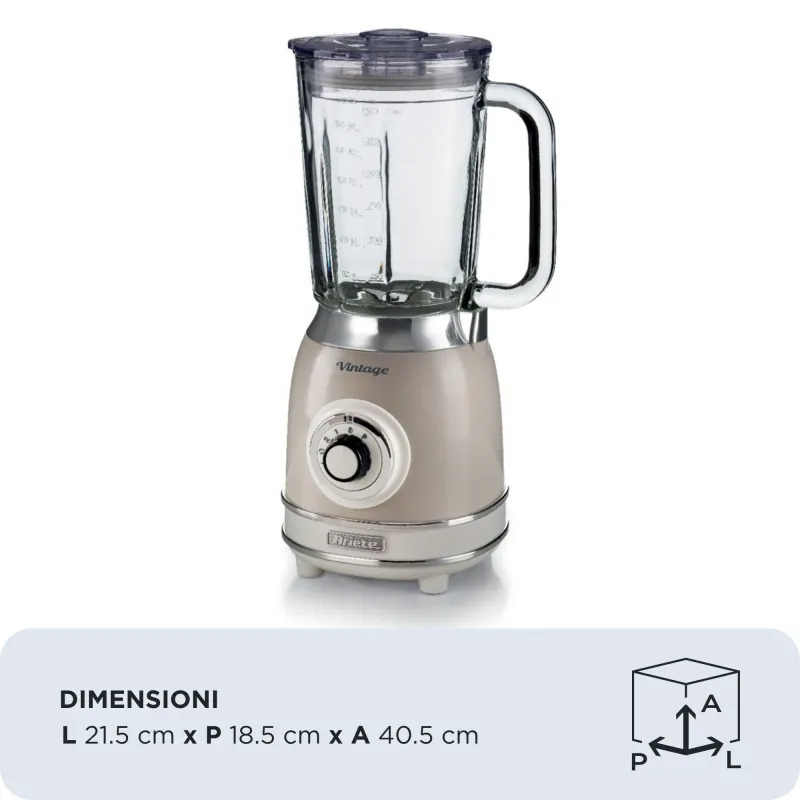Blender with Glass Cup Vintage Beige