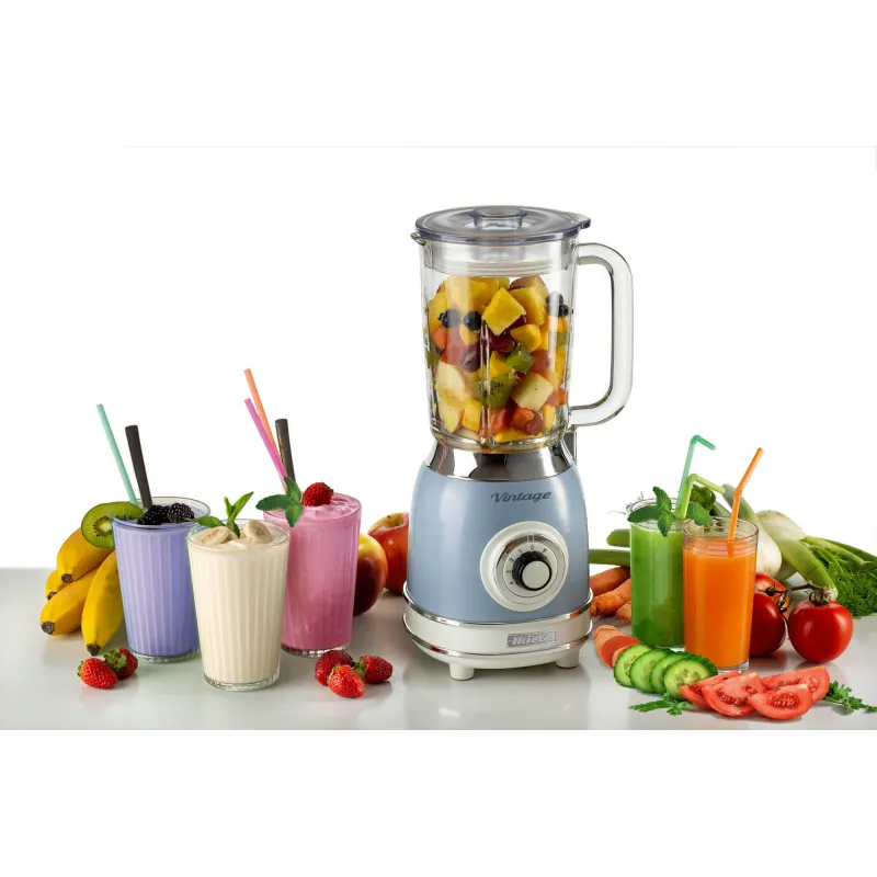 Blender with Glass Cup Vintage Blue