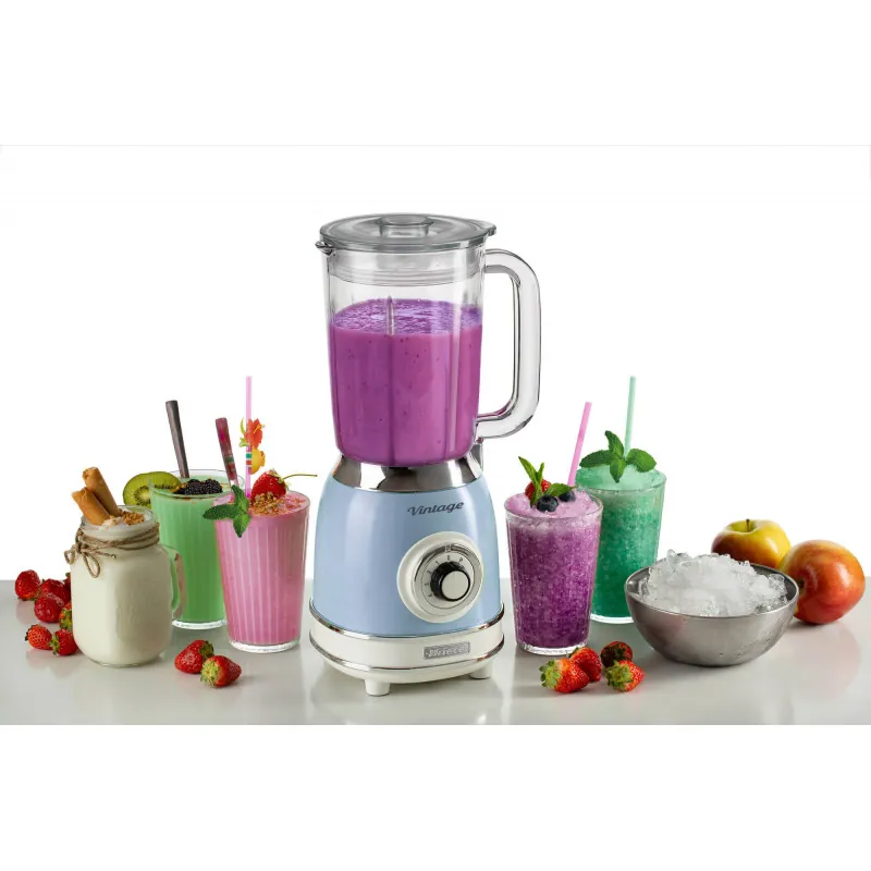Blender with Glass Cup Vintage Blue