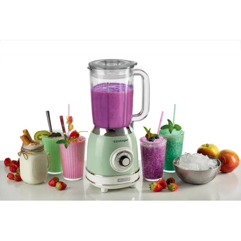 Blender with Glass Cup Vintage Green