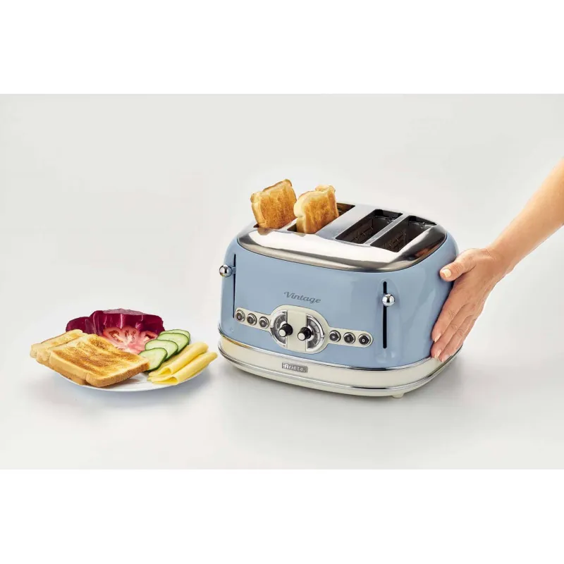 Toaster 4 slices Vintage Blue