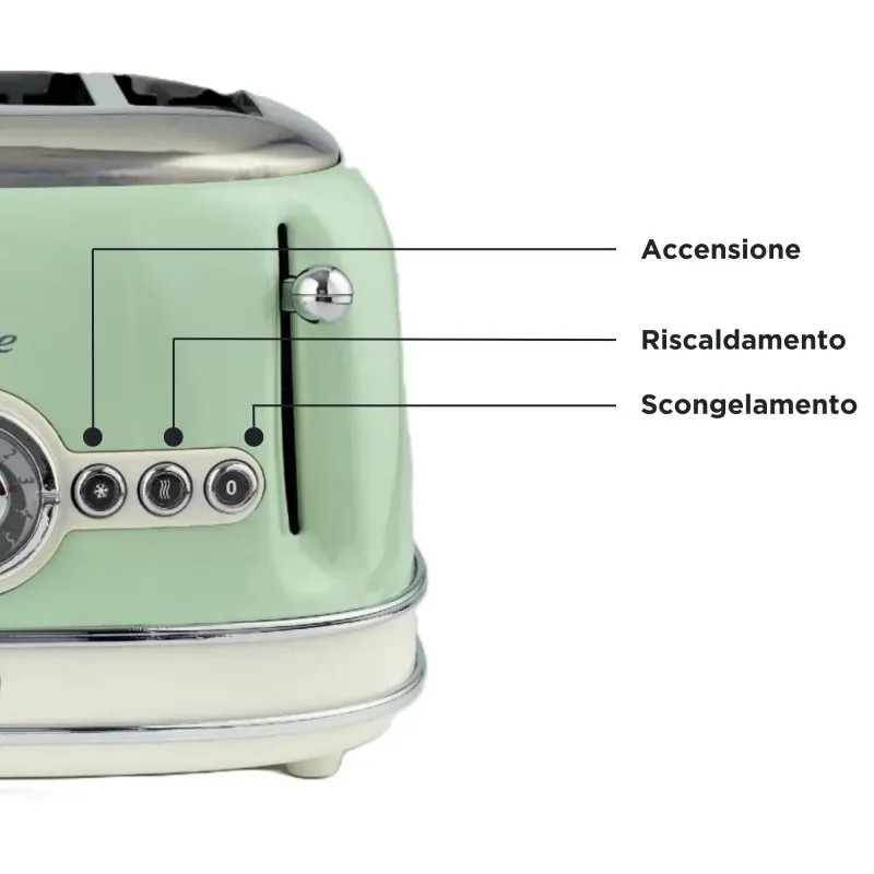 Toaster 4 slices Vintage Green